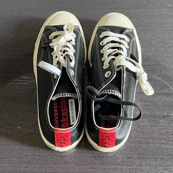Converse x Kasina One Star Ox Low Top Black/Egret-Red Mens Size 7 - Picture 4 of 8